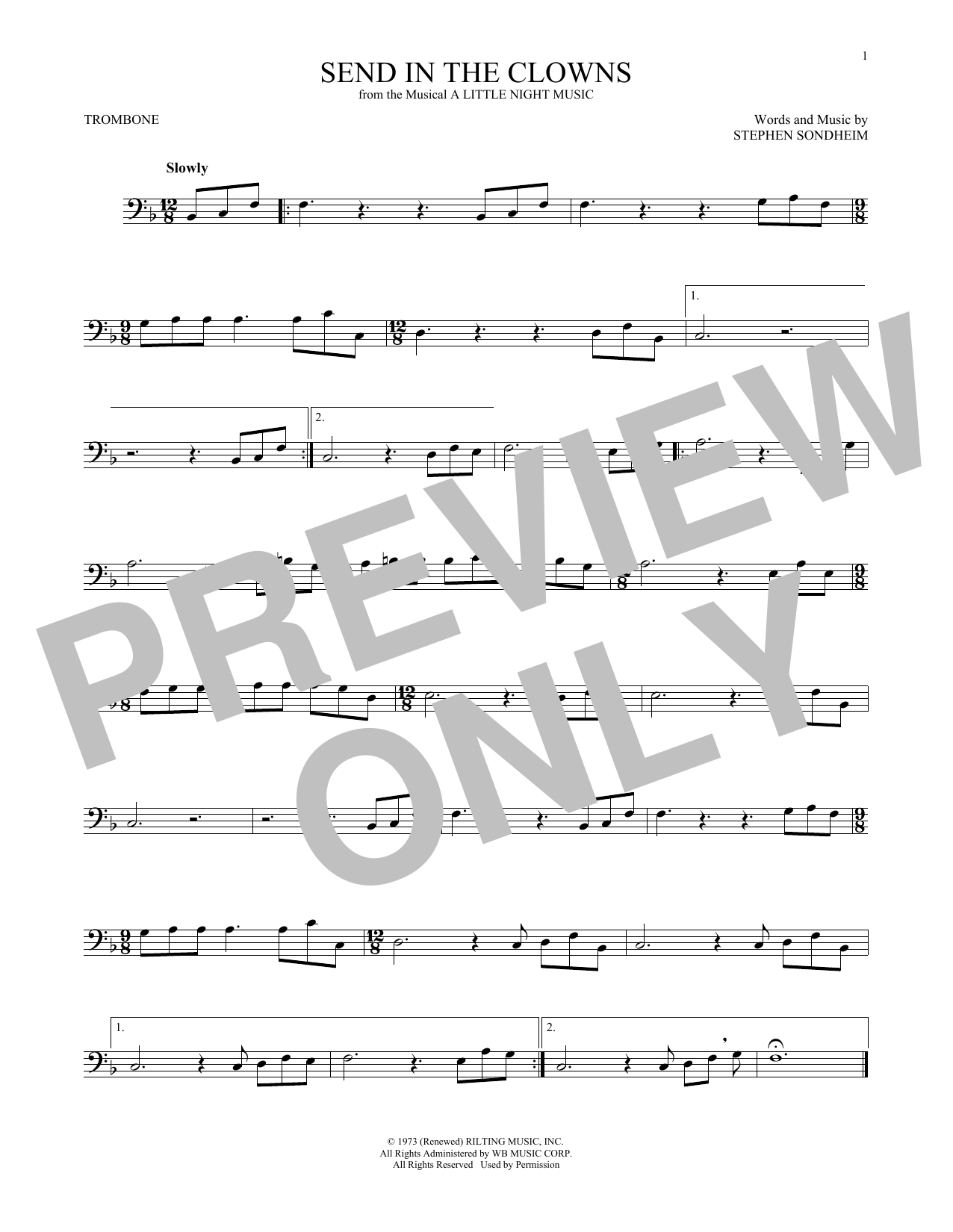 Product gallery: Page 1 of 1 Send In The Clowns, Stephen Sondheim