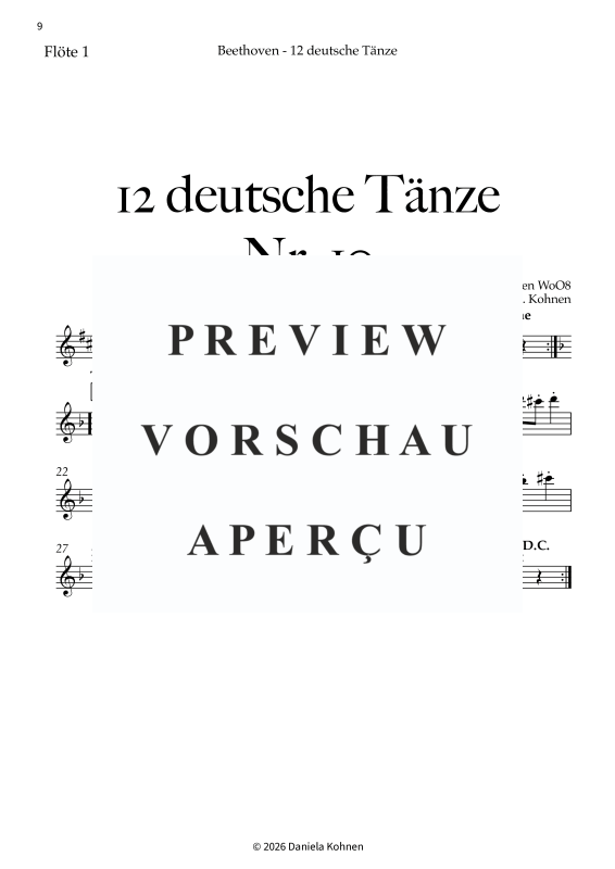 Produktgalerie: Seite 11 von 11 Deutscher Tanz Nr. 10, , Jugendkammerorchester