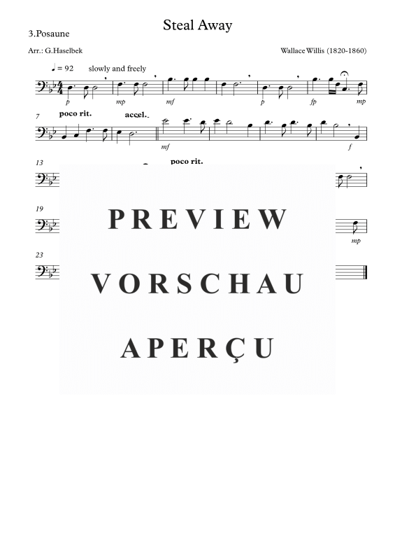 Produktgalerie: Seite 6 von 7 Steal Away, , (Posaunen Quartett)