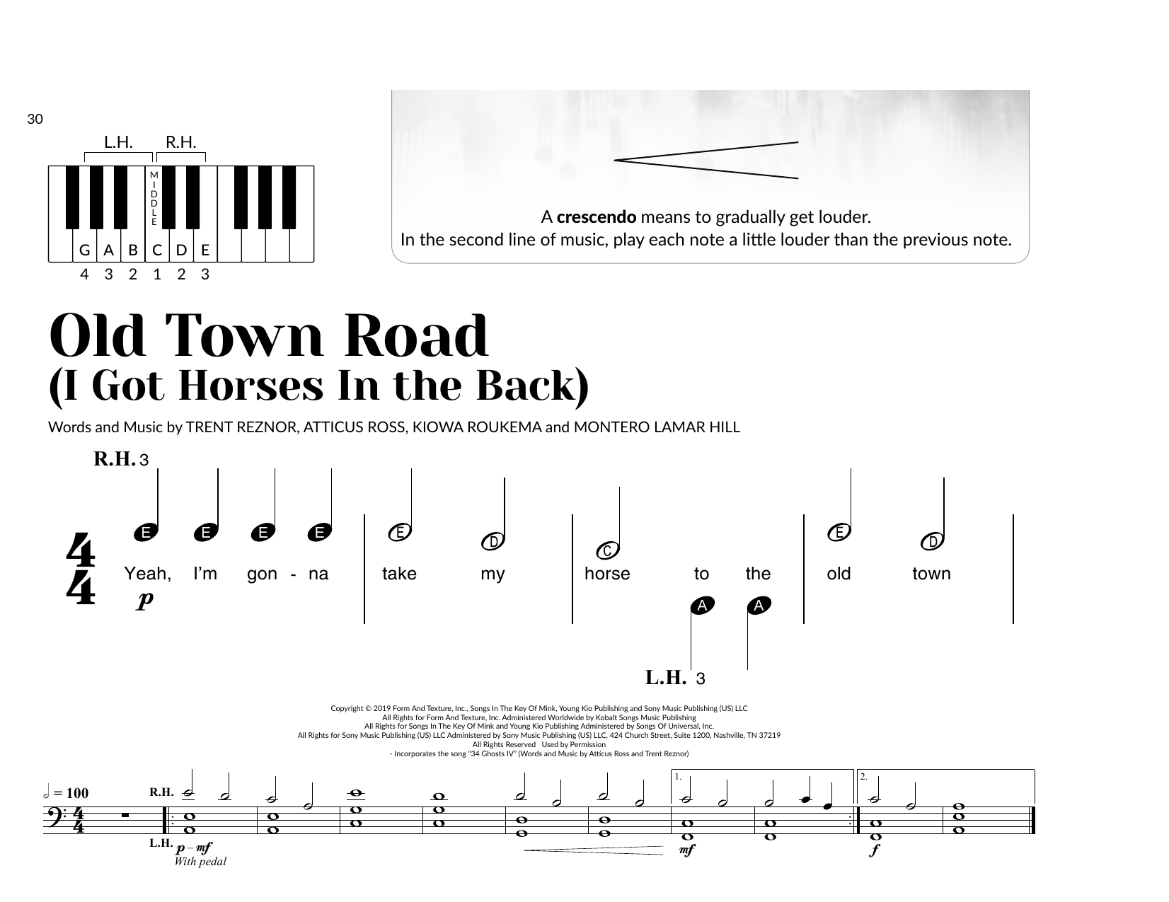 Product picture to: Old Town Road (I Got The Horses In The Back) (arr. Brittany McCorriston)
