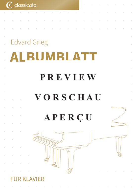 Product gallery: Page 2 of 5 Albumblatt - Nr. 7 aus Lyrische Stücke, Buch 1, op. 12 , , Piano Solo
