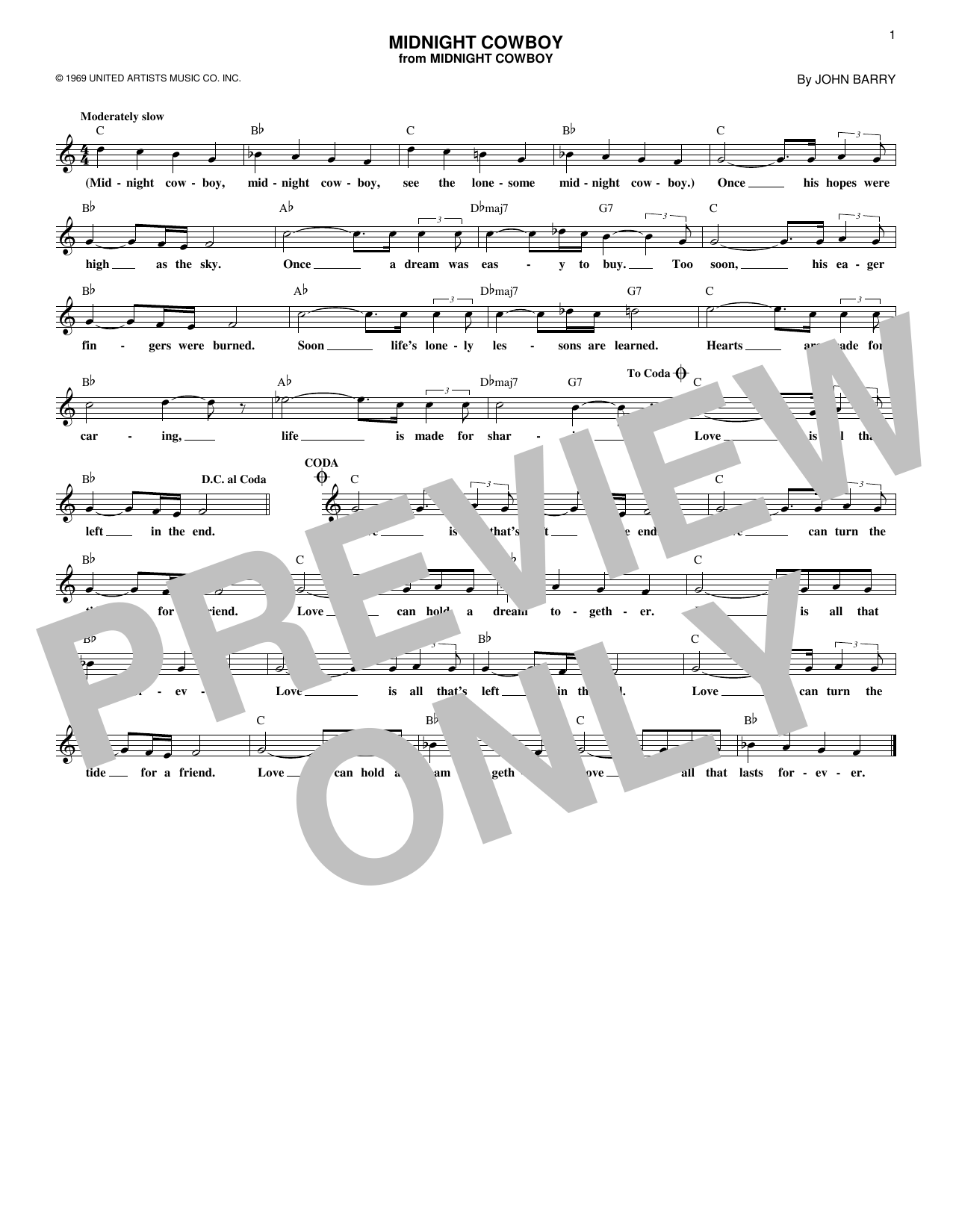 Product gallery: Page 1 of 1 Midnight Cowboy, John Barry