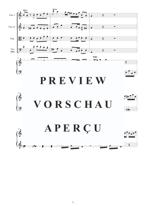 Produktgalerie: Seite 3 von 11 Cembalo Konzert Nr. 2 in C-Dur, , Cembalo und Streichorchester