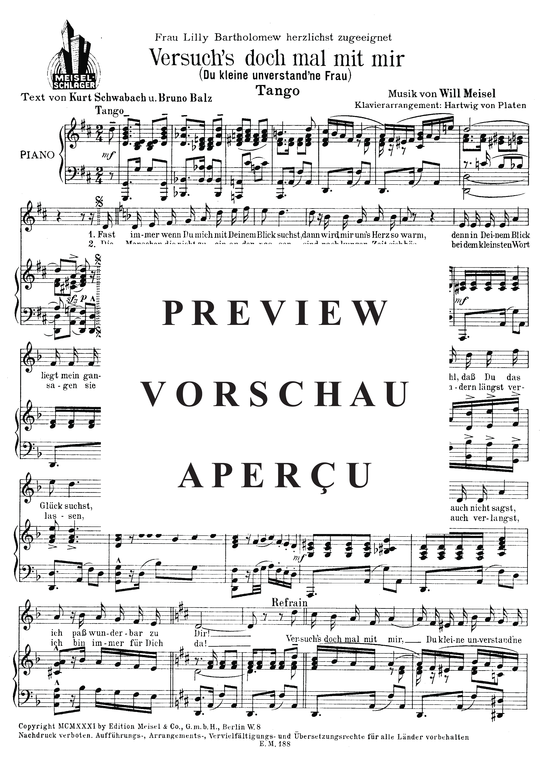 Produktgalerie: Seite 3 von 3 Versuchs doch mal mit mir, , Klavier und Gesang