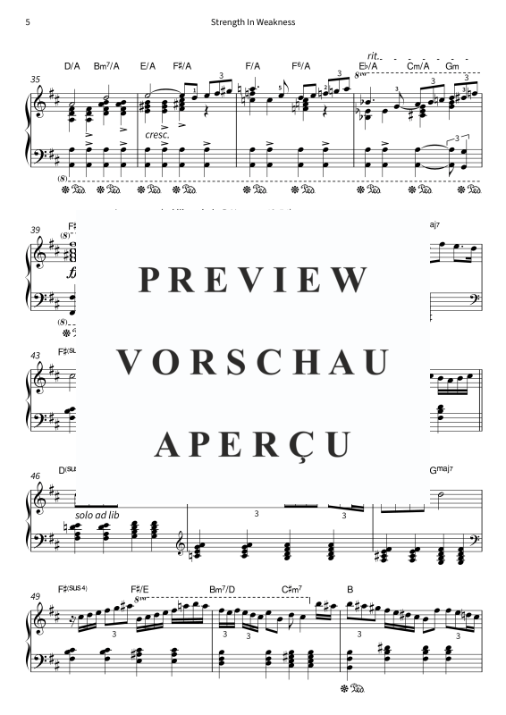 Produktgalerie: Seite 7 von 9 Strength In Weakness, , Klavier Solo