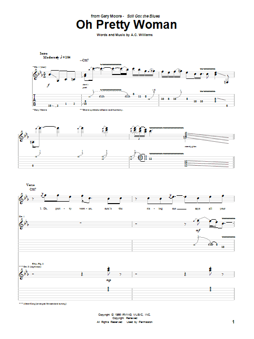 Product gallery: Page 1 of 1 Oh Pretty Woman, Gary Moore