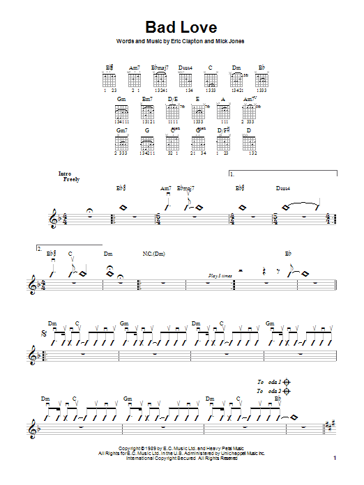 Product gallery: Page 1 of 1 Bad Love, Eric Clapton