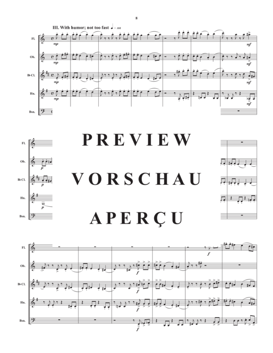 Product gallery: Page 10 of 21 Drei Inventionen , , (Woodwind Quartet)