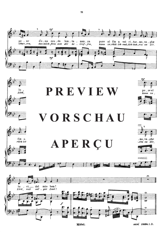 Product gallery: Page 4 of 8 Dopo tante e tante pene, Sieber Ferdinand, Medium Voice and Piano