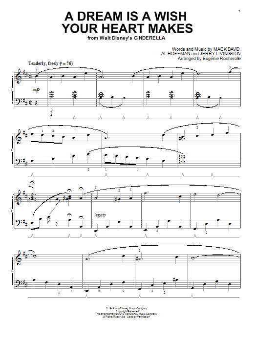 Product gallery: Page 1 of 1 A Dream Is A Wish Your Heart Makes (from Cinderella), Ilene Woods