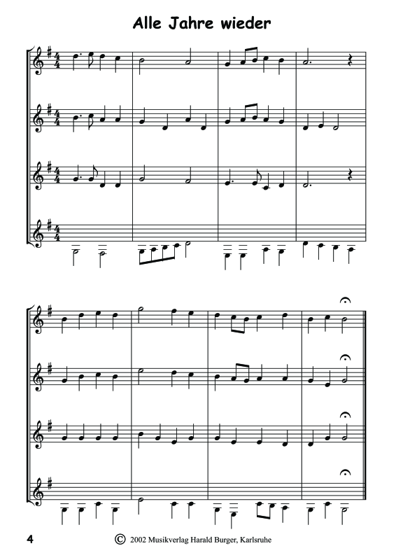 gallery: Alle Jahre wieder, , Gitarren-Ensemble 2-4 Gitarren