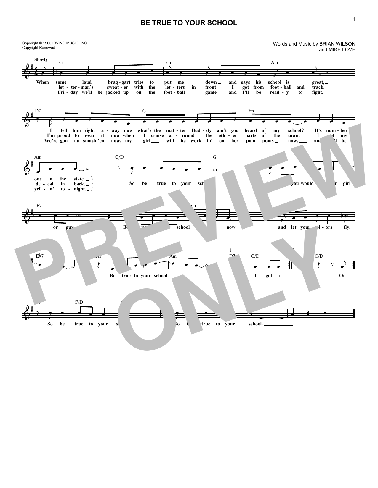 Produktgalerie: Seite 1 von 1 Be True To Your School, The Beach Boys, Melodieinstrument