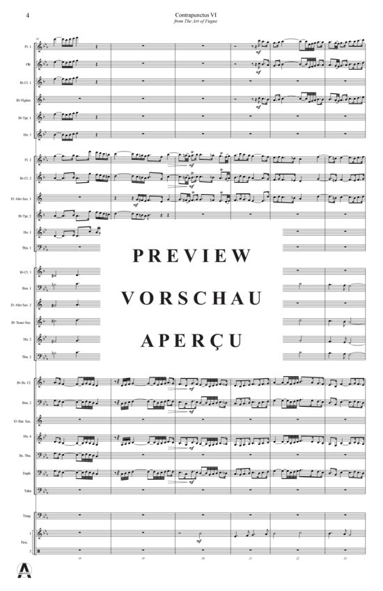 Produktgalerie: Seite 7 von 18 Contrapunctus 6 aus Kunst der Fuge , , (Concert Band)