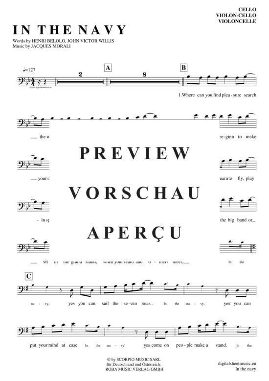 Produktgalerie: Seite 2 von 4 In the navy , Village People, (Violon-Cello)