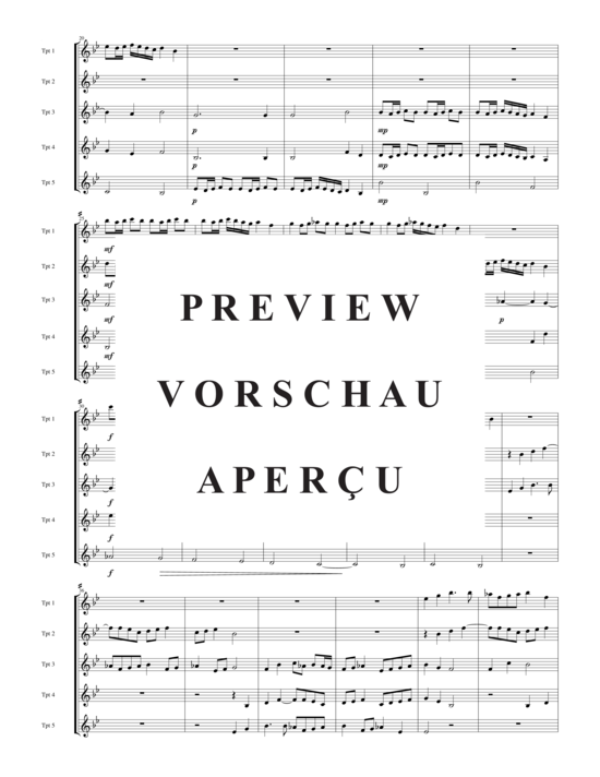 Produktgalerie: Seite 3 von 18 Canzona Bergamasca (Bb) , , Trompetenquintett