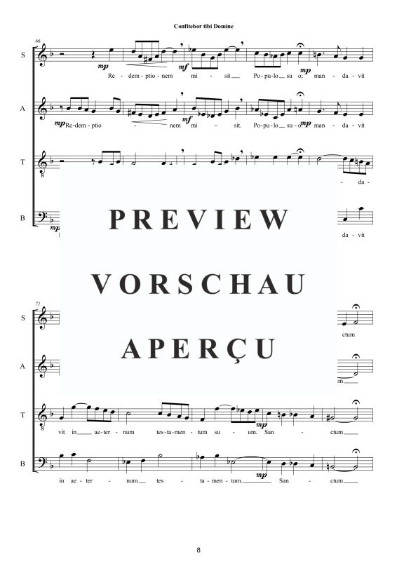 Produktgalerie: Seite 9 von 11 Confitebor tibi Domine - Sacred Motet, , Gemischter Chor