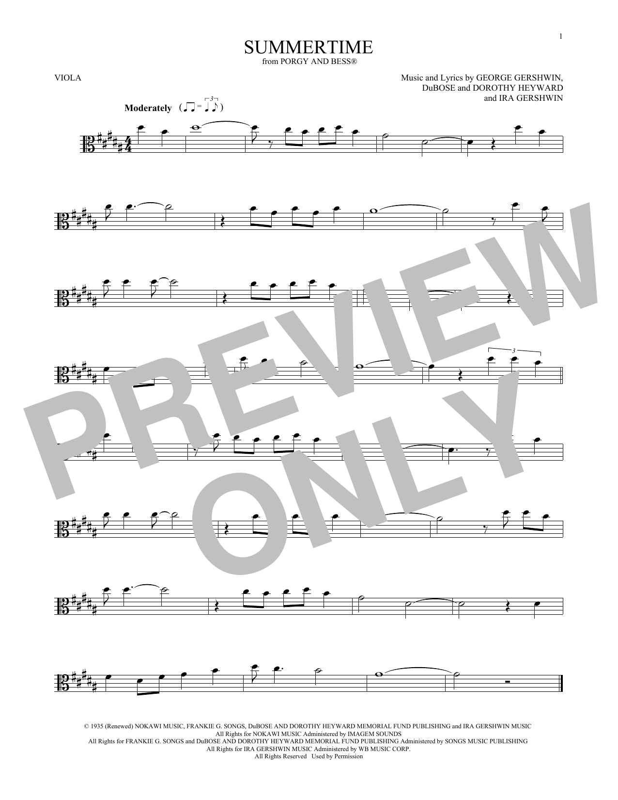 Product gallery: Page 1 of 1 Summertime, George Gershwin