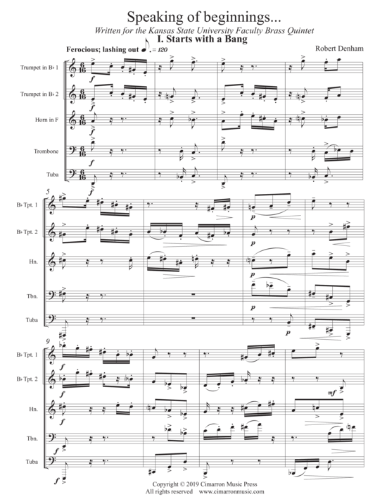 Produktbild zu: Speaking of Beginnings... Robert Denham