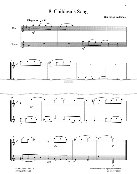 Product gallery: Page 1 of 1 Children's Song, Hungarian Traditional