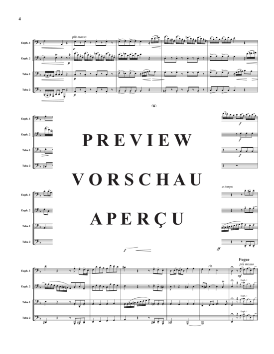 Product gallery: Page 5 of 11 Four Preludes and Fugues, Vol. 1 , , (2x Baritone, 2x Tuba)