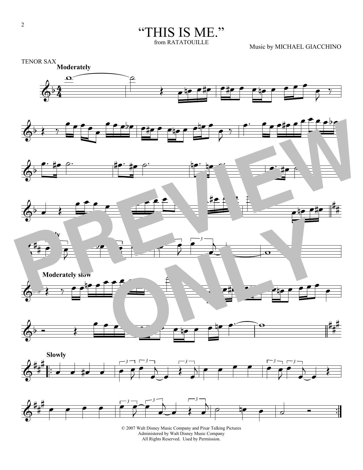 Product gallery: Page 1 of 1 "This is me." (from Ratatouille), Michael Giacchino