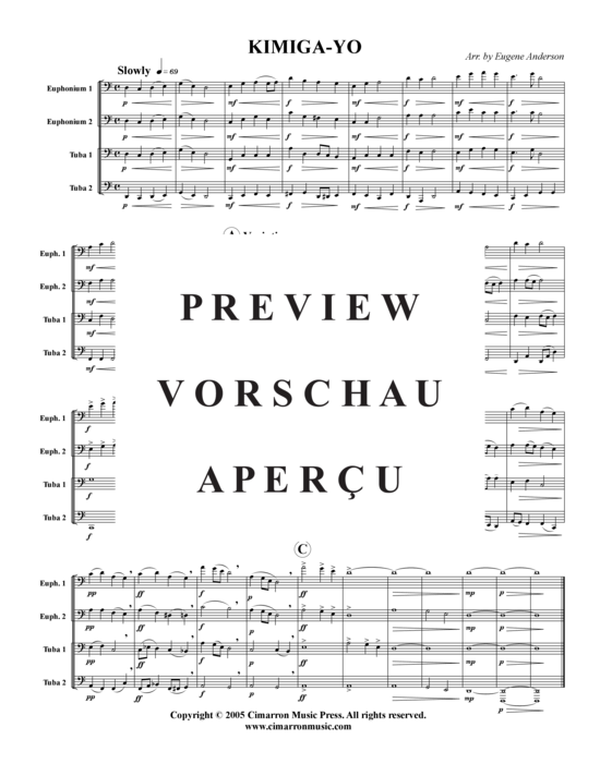 Product gallery: Page 2 of 8 Kimiga-Yo , , (Tuba Quartet: 2x Baritone, 2xTuba)