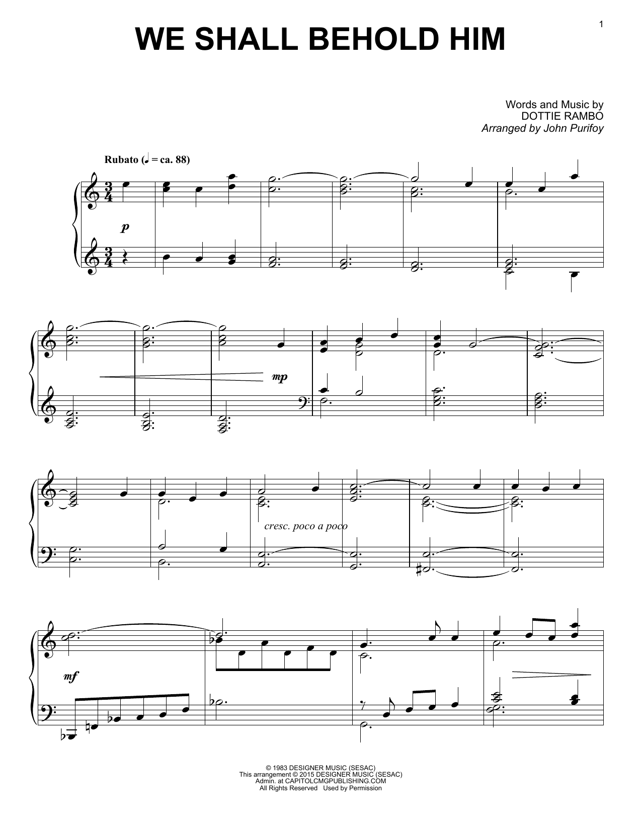Produktbild zu: We Shall Behold Him