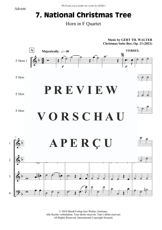 Produktgalerie: Seite 2 von 7 National Christmas Tree, , (Horn Quartett)