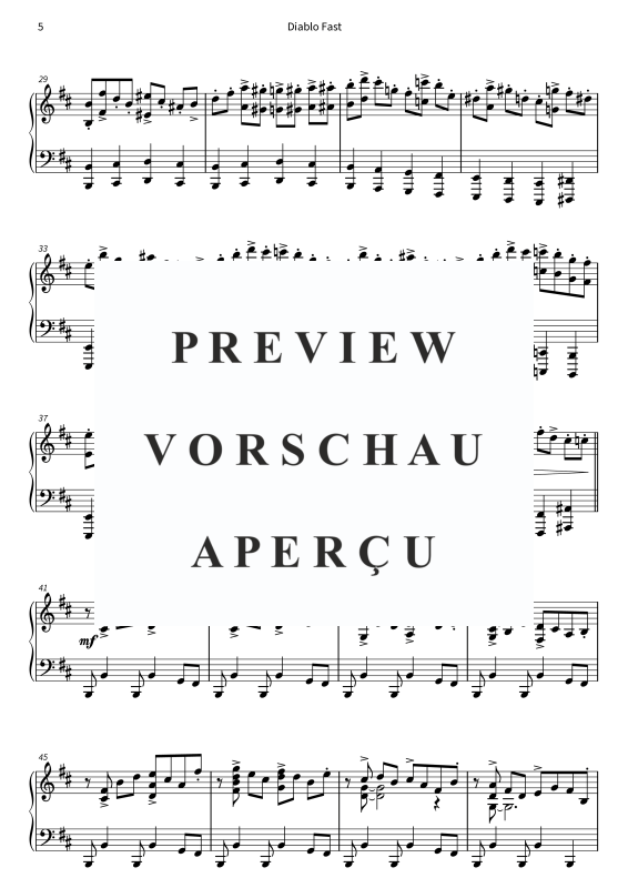 Produktgalerie: Seite 7 von 9 Diablo Fast, , Klavier Solo