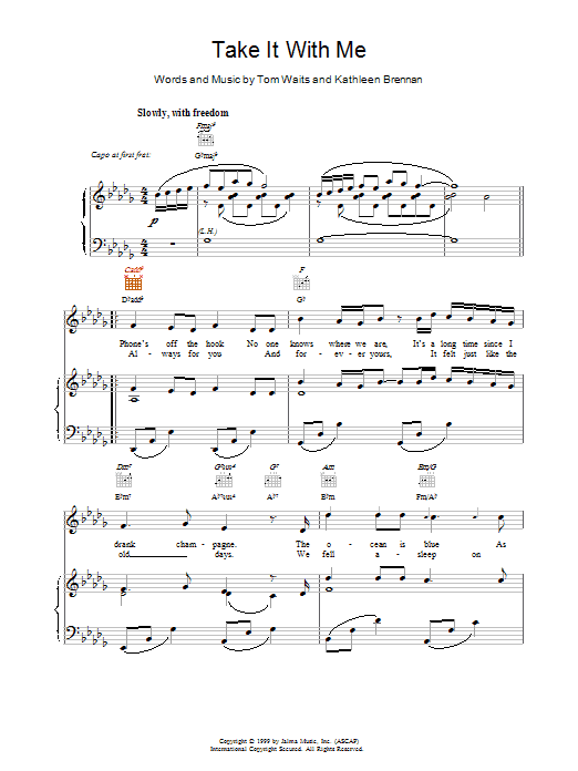 Produktgalerie: Seite 1 von 1 Take It With Me, Tom Waits, Gesang, Gitarre, Klavier