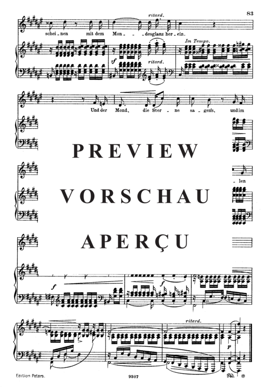 Product gallery: Page 3 of 3 Frühlingsnacht, Op.39 No.12, , High Voice and Piano