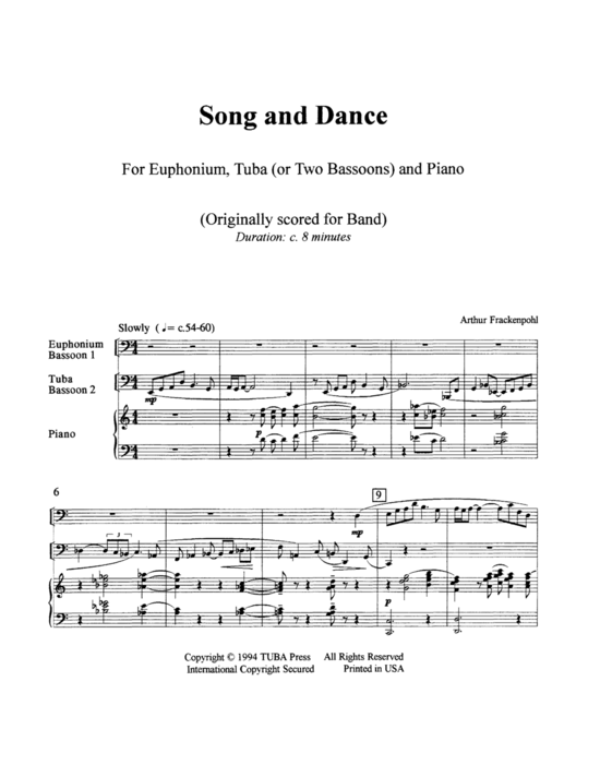 Produktbild zu: Song and Dance Arthur Frackenpohl