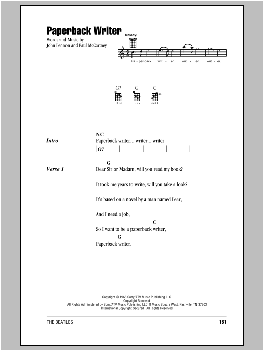 Product gallery: Page 1 of 1 Paperback Writer, The Beatles