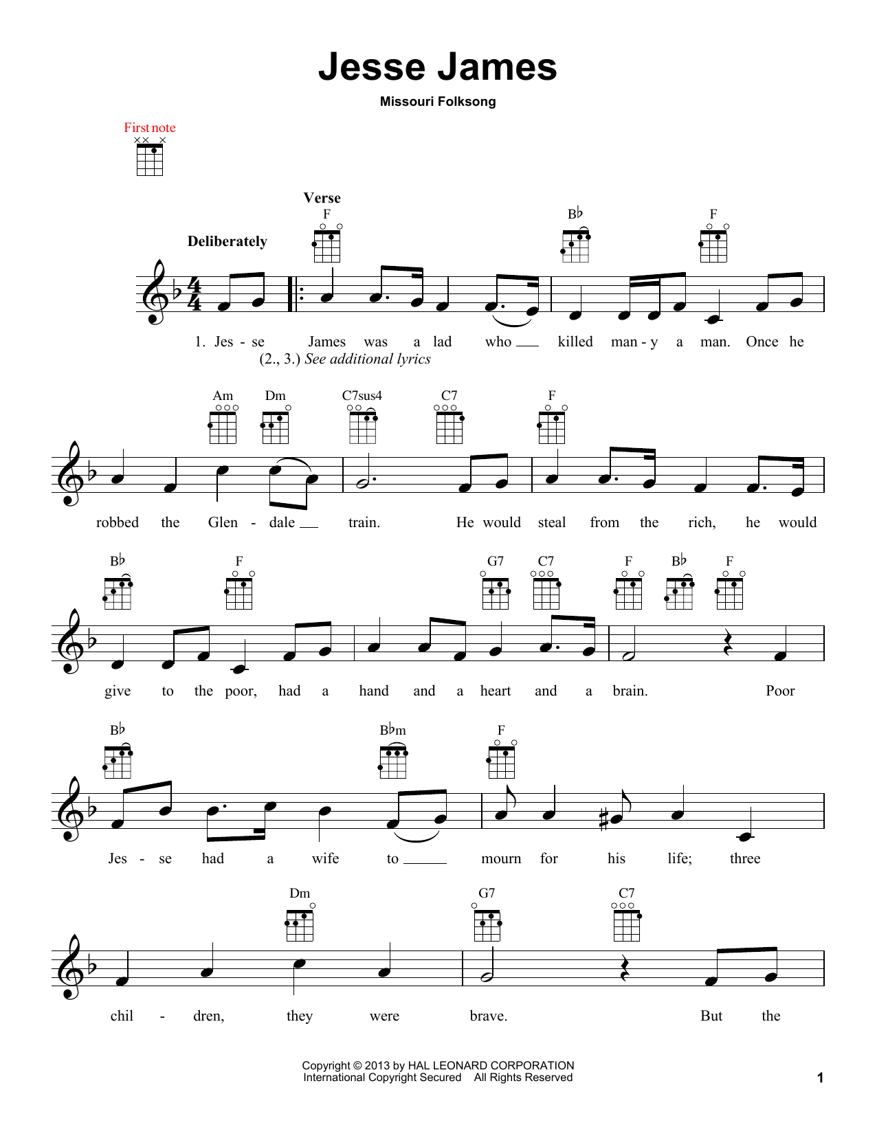 Product gallery: Page 1 of 1 Jesse James, Missouri Folksong