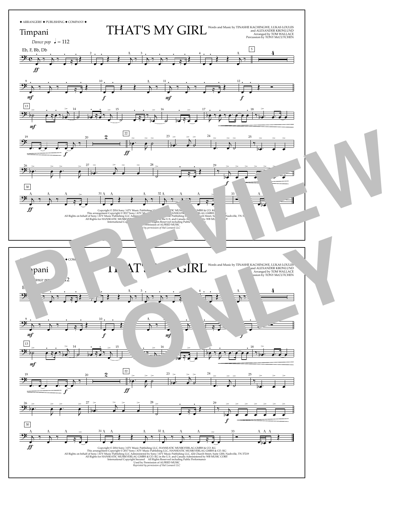 Produktbild zu: That's My Girl - Timpani