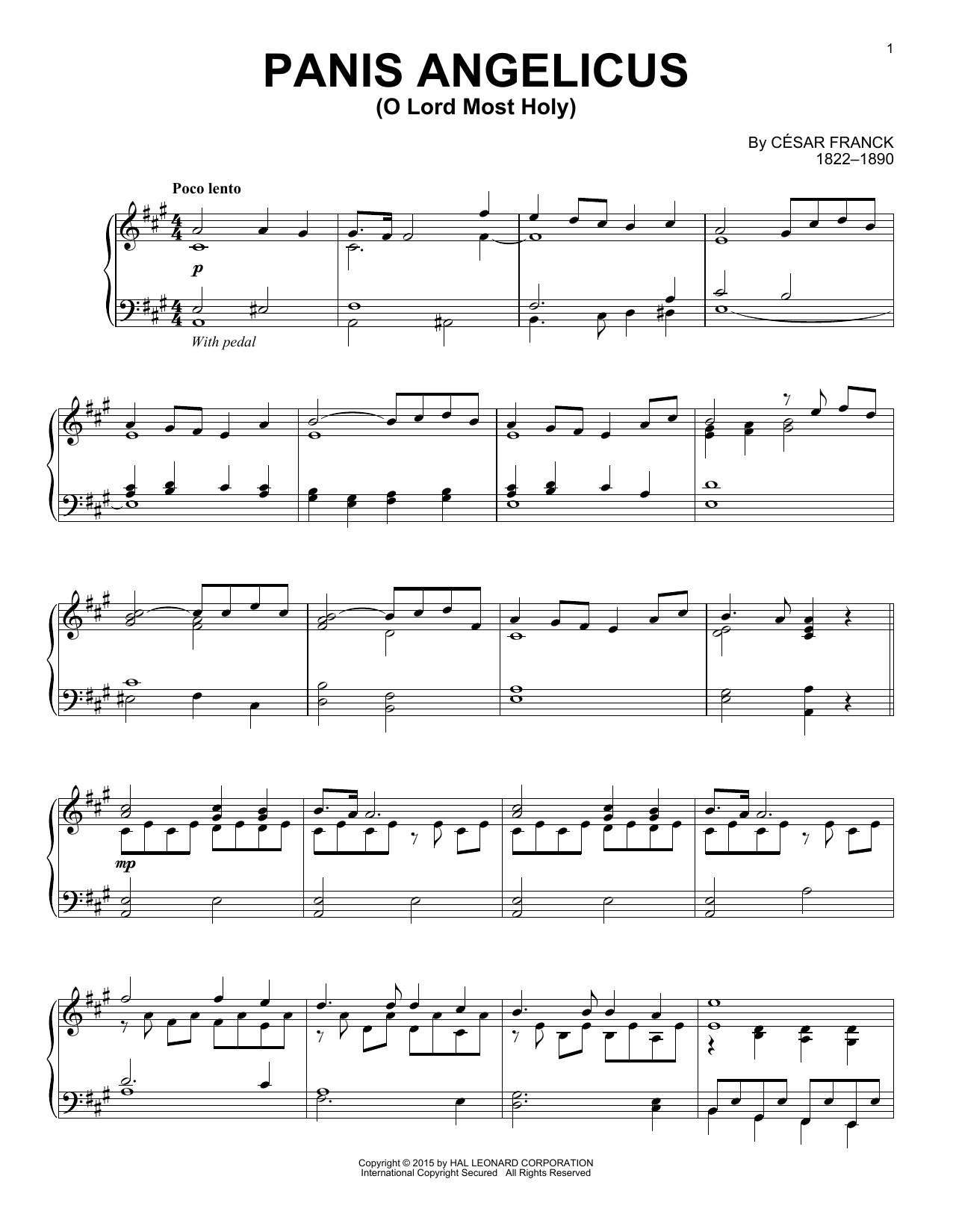 Produktbild zu: Panis Angelicus (O Lord Most Holy)