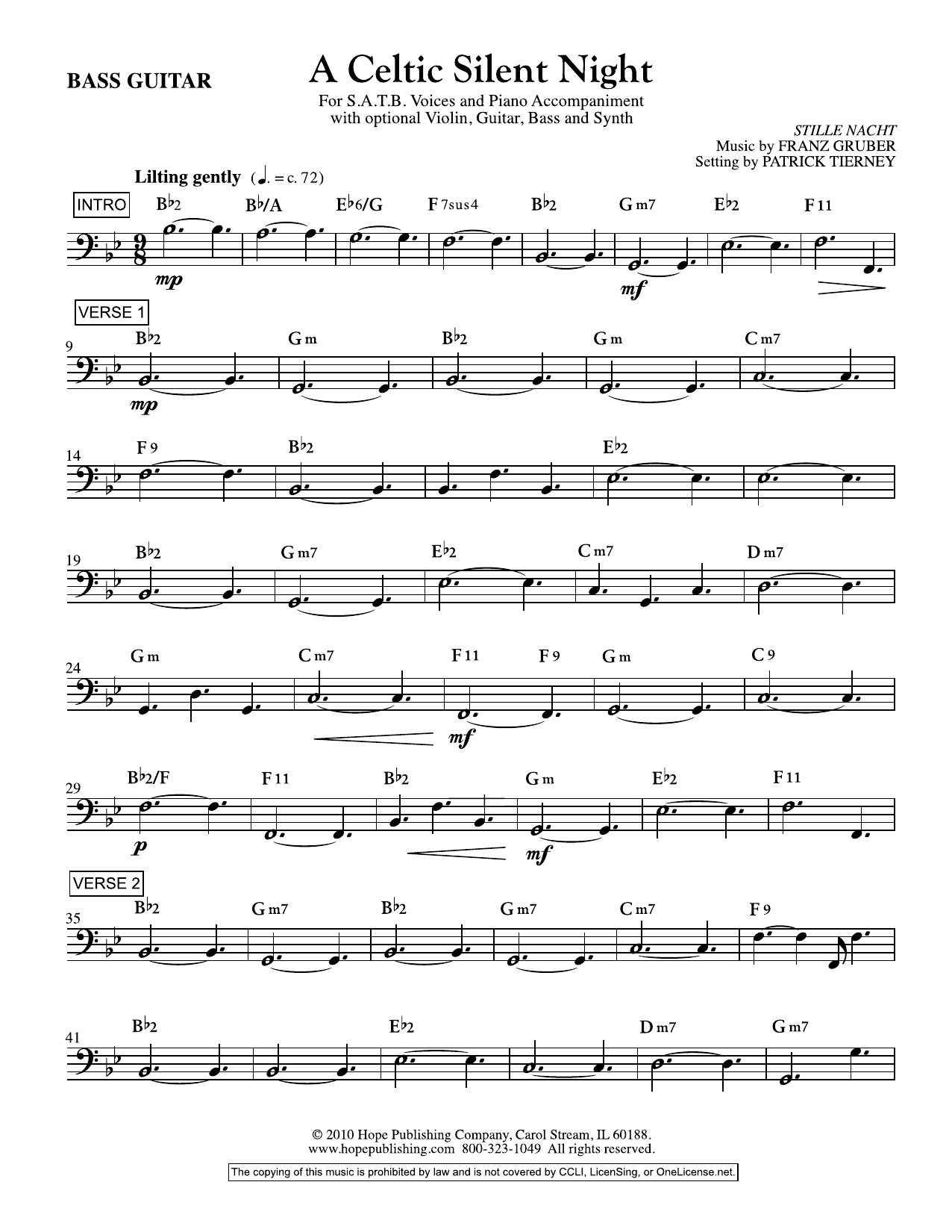 Produktgalerie: Seite 1 von 1 A Celtic Silent Night - Bass Guitar, Franz Gruber, Chor