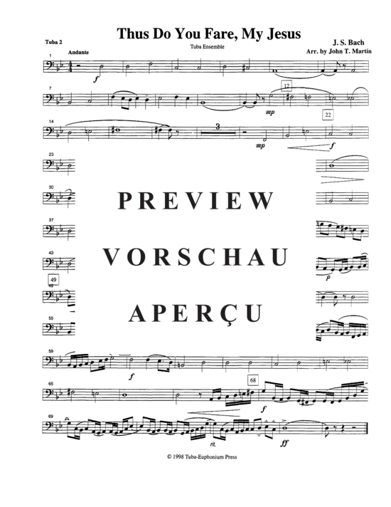 Product gallery: Page 10 of 11 Thus Do You Fare, My Jesus , , (Tuba Quintet EETTT)