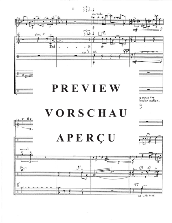 Product gallery: Page 9 of 21 Coexistence , , (clarinet solo and 4 percussionists)