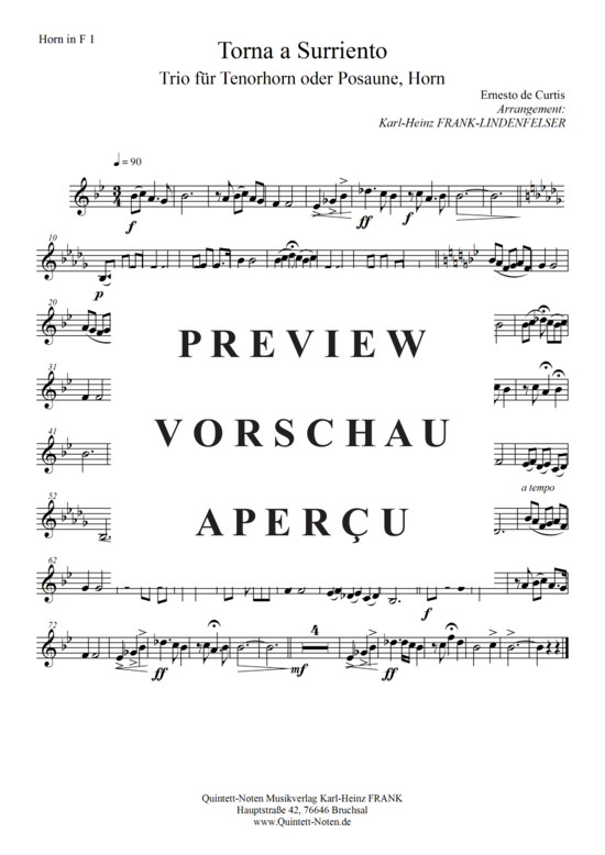 gallery: Torna a surriento , , (Tenorhorn/Posaunen/Horn Trio)