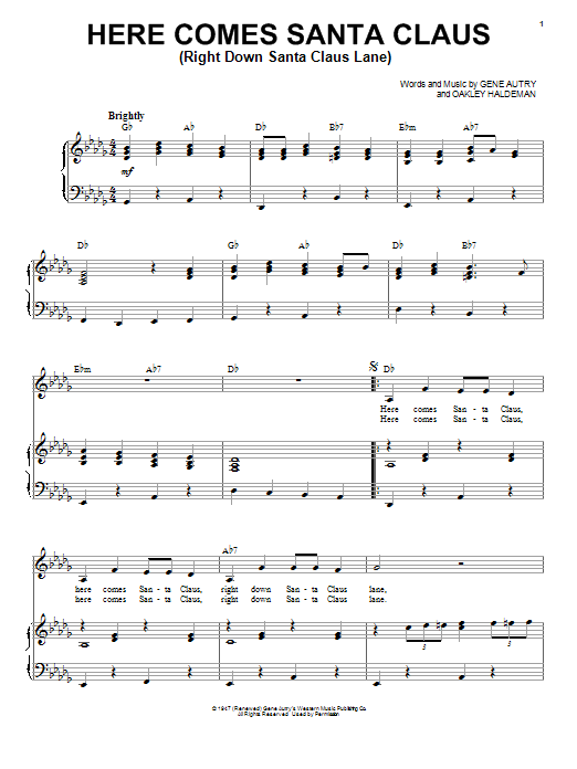 Produktbild zu: Here Comes Santa Claus (Right Down Santa Claus Lane)