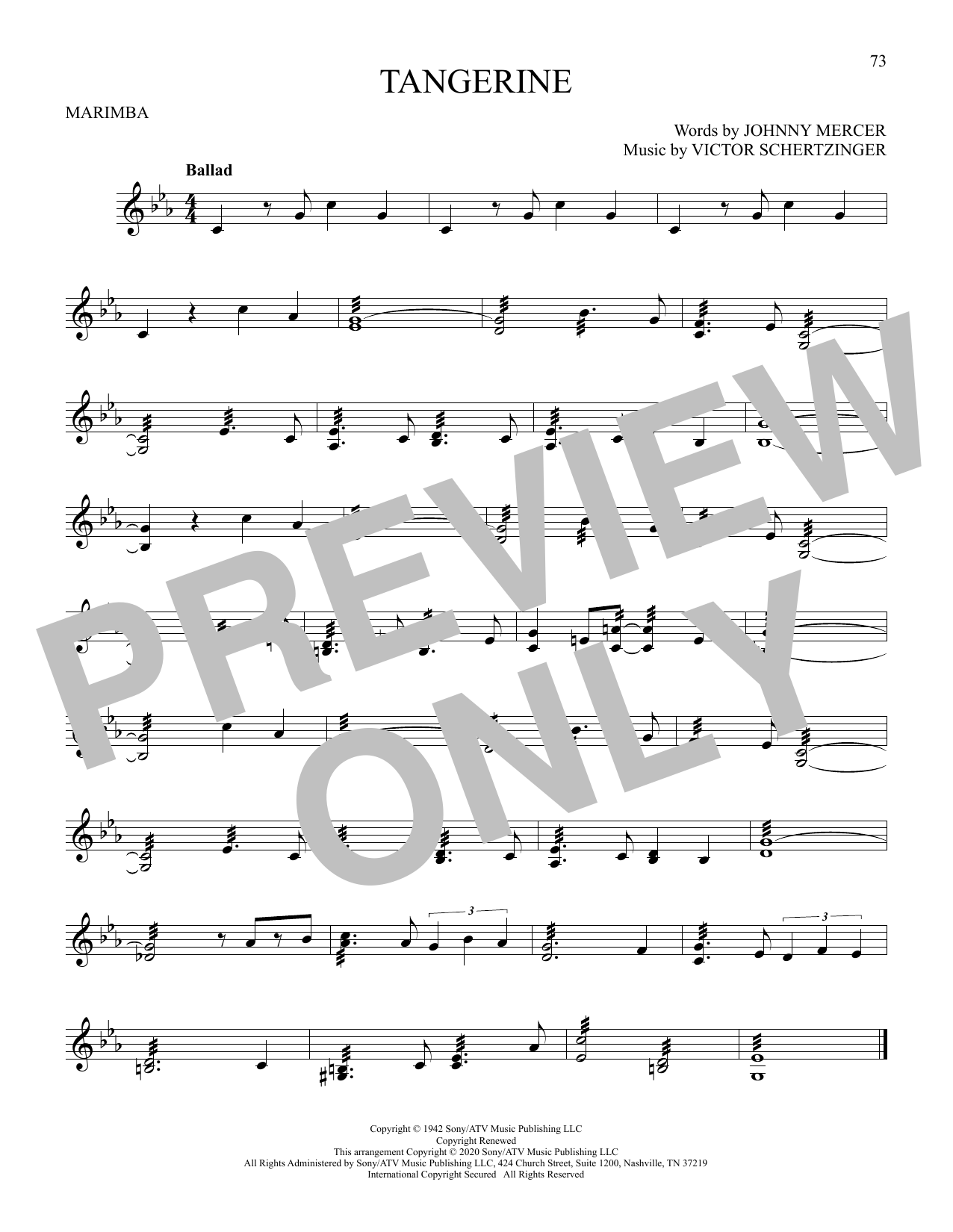Produktgalerie: Seite 1 von 1 Tangerine, Jimmy Dorsey & His Orchestra, Marimba