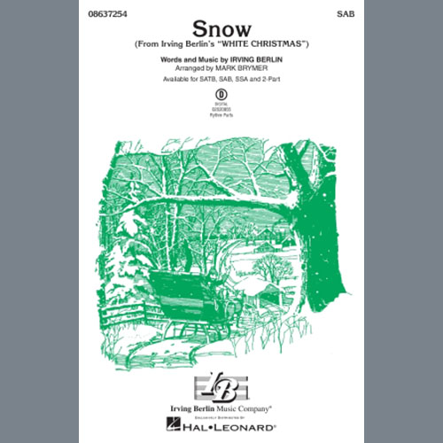 Product picture to: Snow (from White Christmas) (arr. Mark Brymer)