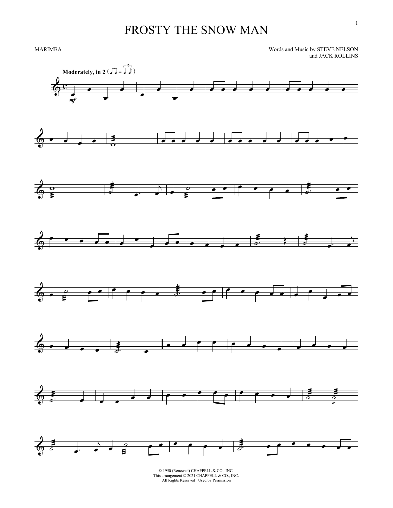Produktgalerie: Seite 1 von 1 Frosty The Snow Man, Steve Nelson, Marimba