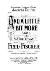 cover: And A Little Bit More, Fred Fischer, Gesang, Klavier