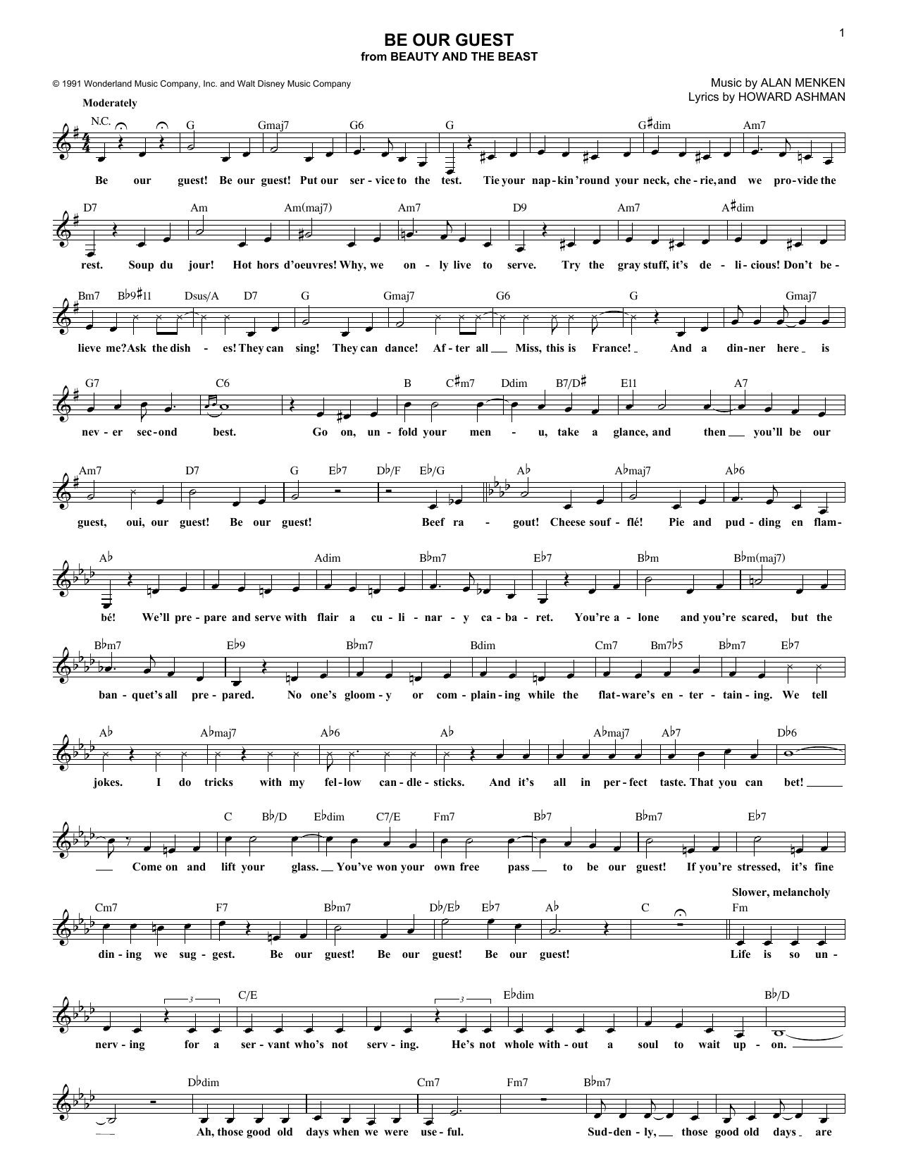 Produktbild zu: Be Our Guest (from Beauty And The Beast)
