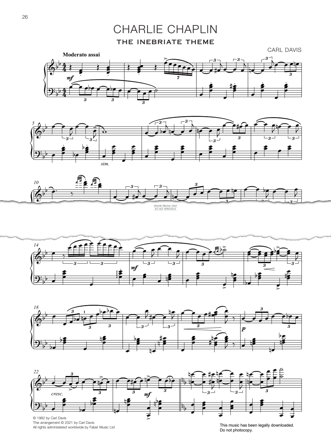 gallery: The Inebriate Theme (from 'Charlie Chaplin'), Carl Davis