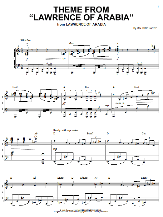 Produktbild zu: Theme from Lawrence Of Arabia