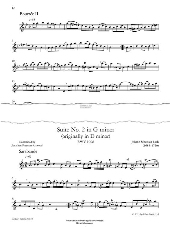 Produktgalerie: Seite 1 von 1 Suite No.2 in G Minor BWV1008, Johann Sebastian Bach, Trompete