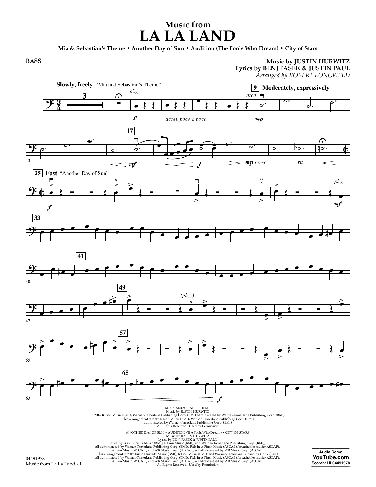 Product picture to: Music from La La Land - Bass
